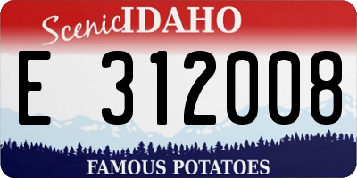 ID license plate E312008