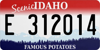ID license plate E312014