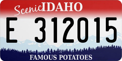 ID license plate E312015