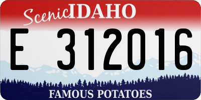 ID license plate E312016