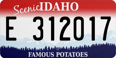 ID license plate E312017