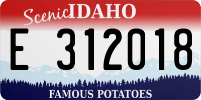 ID license plate E312018