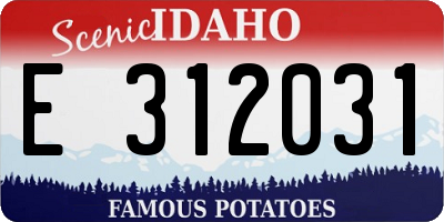 ID license plate E312031