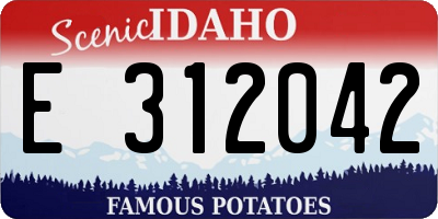 ID license plate E312042
