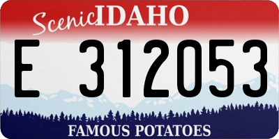 ID license plate E312053
