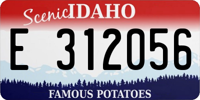 ID license plate E312056