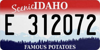 ID license plate E312072