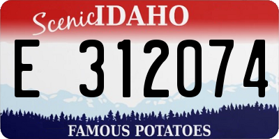 ID license plate E312074