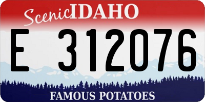 ID license plate E312076