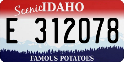 ID license plate E312078