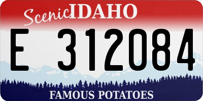 ID license plate E312084