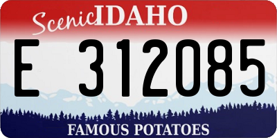 ID license plate E312085