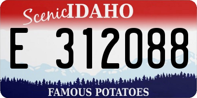 ID license plate E312088