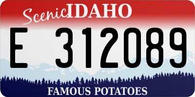 ID license plate E312089