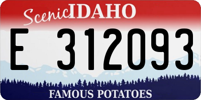 ID license plate E312093