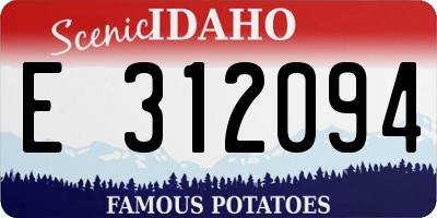 ID license plate E312094
