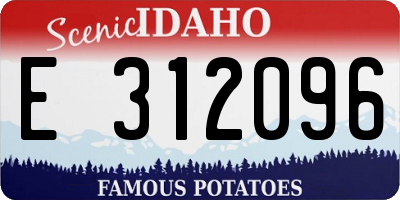 ID license plate E312096