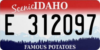 ID license plate E312097