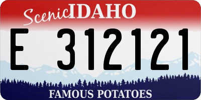 ID license plate E312121