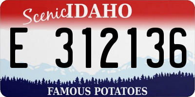 ID license plate E312136