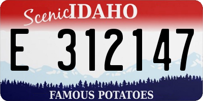 ID license plate E312147
