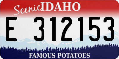 ID license plate E312153