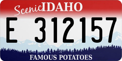 ID license plate E312157