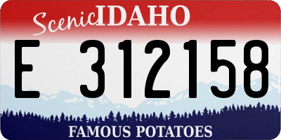 ID license plate E312158
