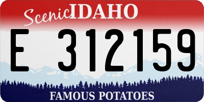 ID license plate E312159