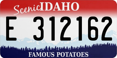 ID license plate E312162