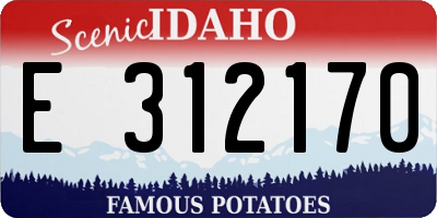 ID license plate E312170