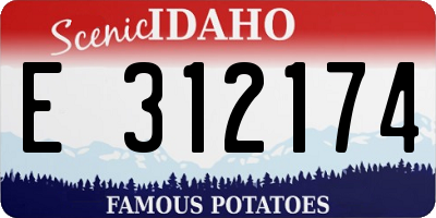 ID license plate E312174