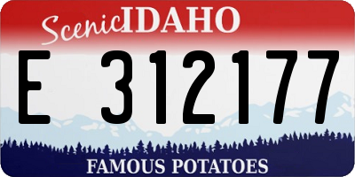 ID license plate E312177