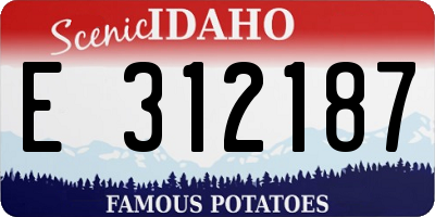 ID license plate E312187