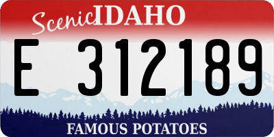 ID license plate E312189