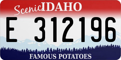 ID license plate E312196