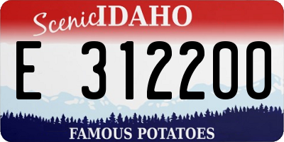 ID license plate E312200