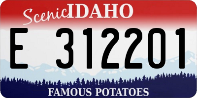 ID license plate E312201