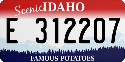 ID license plate E312207