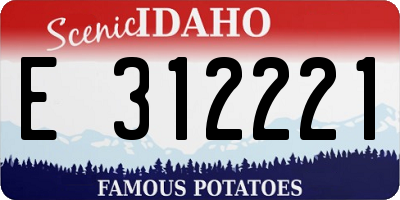 ID license plate E312221