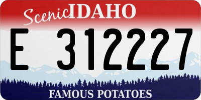 ID license plate E312227