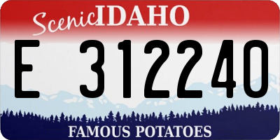 ID license plate E312240