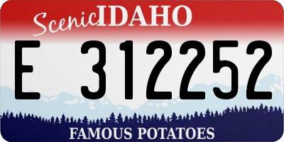 ID license plate E312252