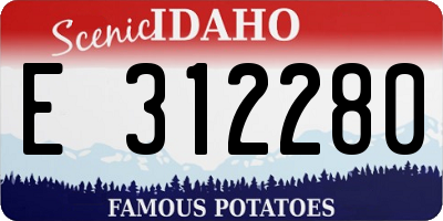 ID license plate E312280