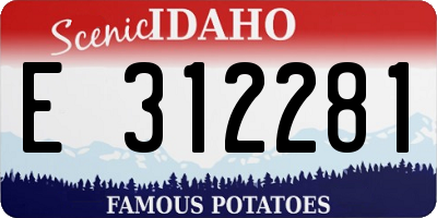 ID license plate E312281
