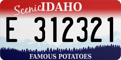 ID license plate E312321