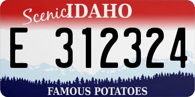 ID license plate E312324