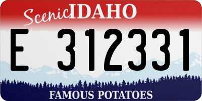 ID license plate E312331