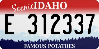 ID license plate E312337
