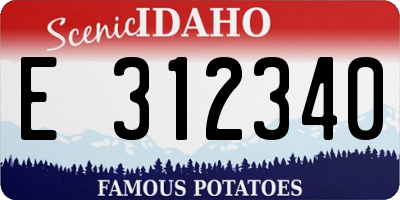 ID license plate E312340